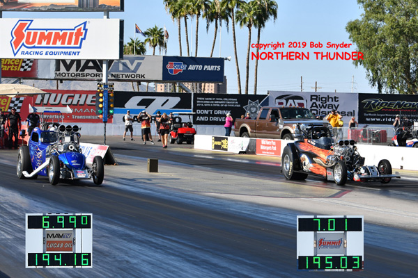  Lawton Ferreira Jr - Top Flight (near lane) vs - Steve Faller - Bad Moon (far lane) 